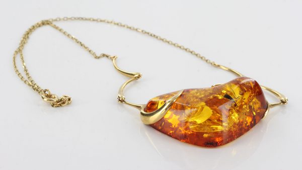 Italian Hand Made German Baltic Amber Necklace in 14ct solid Gold GN0168 RRP£1795!!!