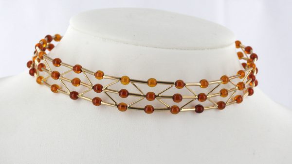 Italian Hand Made Unique German Baltic Amber Necklace in 14ct solid Gold- GN0191 RRP£1725!!!