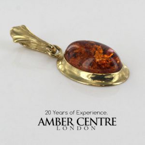 Italian Made German Baltic Amber Pendant in 9ct solid Gold GP0005 RRP£95!!!