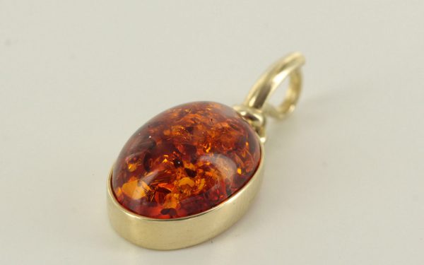 Italian Made Elegant German Baltic Amber Pendant in 9ct solid Gold GP0006/A RRP£145!!!