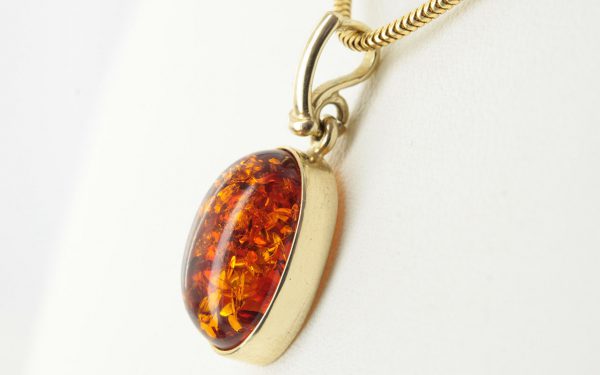 Italian Made Elegant German Baltic Amber Pendant in 9ct solid Gold GP0006/A RRP£145!!!