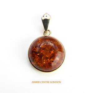 Italian Made Classic Elegant German Baltic Amber Pendant in 9ct solid Gold GP0016 RRP£175!!!