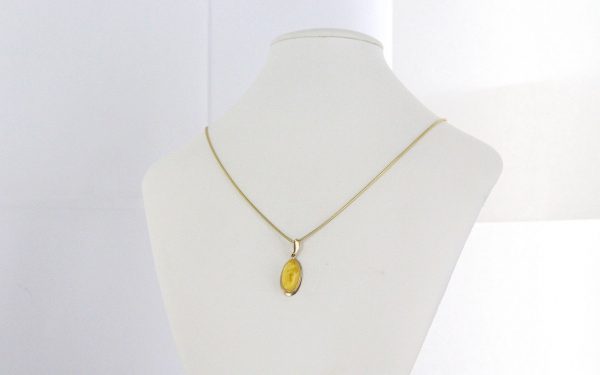 Italian Butterscotch German Baltic Amber Pendant in 9ct solid Gold-GP0017Y RRP£195!!!