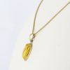 Italian Butterscotch German Baltic Amber Pendant in 9ct solid Gold-GP0017Y RRP£195!!!