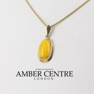 Italian Elegant Antique German Butterscotch Baltic Amber Pendant 9ct Gold GP0017YL RRP£265!!!