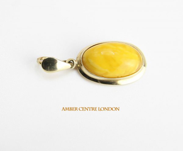Italian Elegant Antique German Butterscotch Baltic Amber Pendant 9ct Gold GP0017YL RRP£265!!!