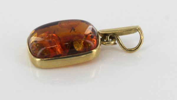 Italian Made Modern Elegant German Baltic Amber Pendant in 9ct solid Gold GP0018 RRP£145!!!