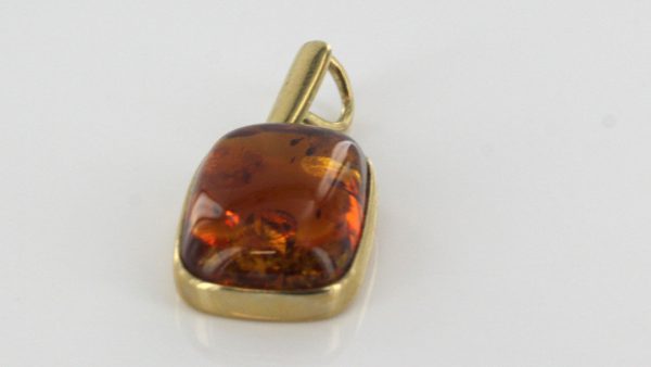 Italian Made Modern Elegant German Baltic Amber Pendant in 9ct solid Gold GP0018 RRP£145!!!