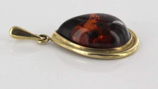 Italian Handmade German Baltic Amber Pendant in 9ct solid Gold -GP0027 RRP£275!!!