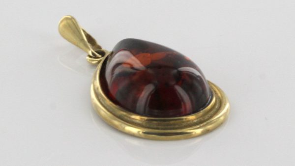 Italian Handmade German Baltic Amber Pendant in 9ct solid Gold -GP0027 RRP£275!!!