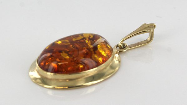 Italian made Elegant Geman Baltic Amber Pendant in 9ct solid Gold - GP0035 RRP£195!!!