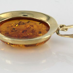 Italian made Elegant Geman Baltic Amber Pendant in 9ct solid Gold - GP0035 RRP£195!!!