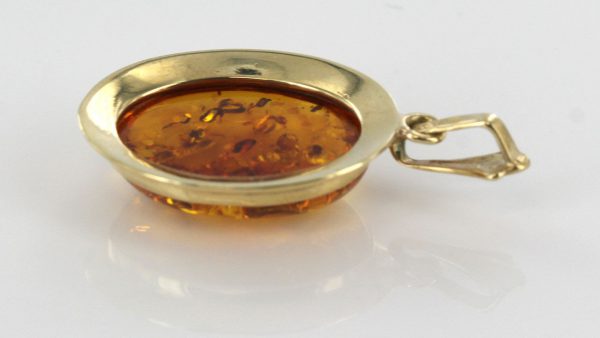 Italian made Elegant Geman Baltic Amber Pendant in 9ct solid Gold - GP0035 RRP£195!!!