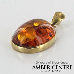 Italian Made Elegant German Baltic Amber Pendant in 9ct Gold -GP0036 RRP£225!!!