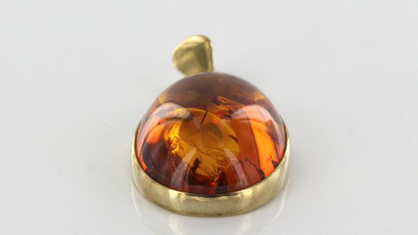 Italian Made Elegant German Baltic Amber Pendant in 9ct Gold -GP0036 RRP£225!!!