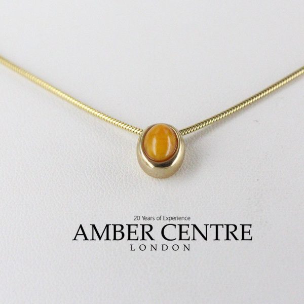 Antique Butterscotch German Baltic Amber Pendant In 9ct solid Italian Gold GP0036Y RRP£135!!!