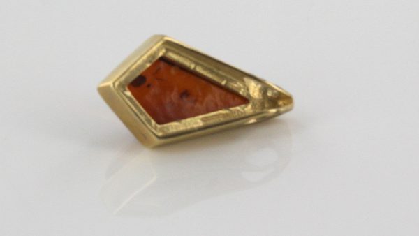 Italian Made Modern Elegant German Baltic Amber Pendant in 9ct solid Gold - GP0040 RRP£175!!!