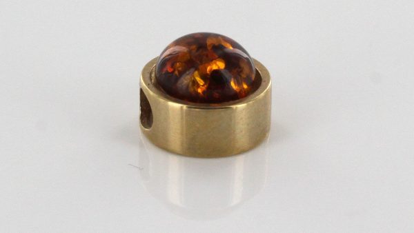 Italian Made Modern German Baltic Amber Pendant in 9ct Gold -GP0043 RRP£145!!!