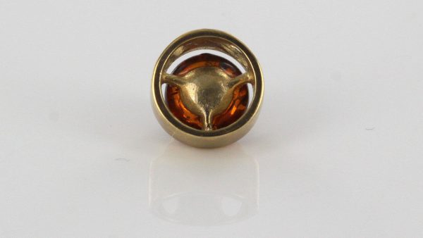 Italian Made Modern German Baltic Amber Pendant in 9ct Gold -GP0043 RRP£145!!!