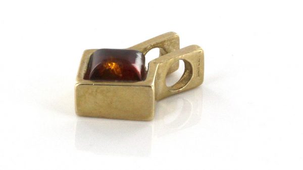 Italian Made Modern Elegant German Baltic Amber Pendant in 9ct Gold - GP0047 RRP£145!!!