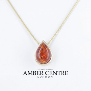 Italian Handmade Elegant German Baltic Amber Pendant in 9ct solid Gold- GP0048 RRP£295!!!