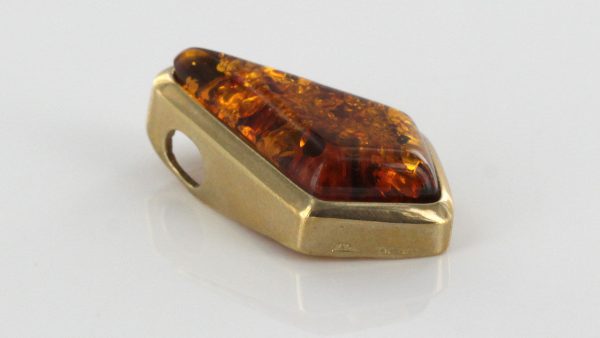 Italian Made Classic Elegant German Baltic Amber Pendant in 9ct solid Gold - GP0049 RRP£345!!!