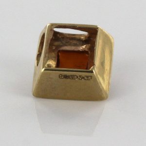 Italian Made Modern German Baltic Amber Pendant in 9ct Gold - GP0052 RRP£95!!!