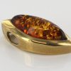 Italian Made Modern Elegant German Baltic Amber Pendant in 9ct Gold - GP0053 RRP£145!!!