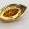 Italian Made Modern Elegant German Baltic Amber Pendant in 9ct Gold - GP0053 RRP£145!!!