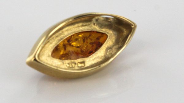 Italian Made Modern Elegant German Baltic Amber Pendant in 9ct Gold - GP0053 RRP£145!!!