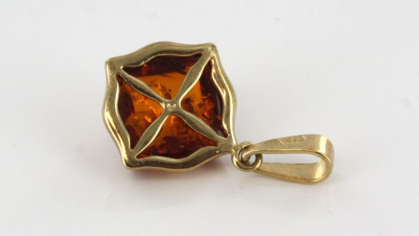 Italian Made Elegant German Baltic Amber Pendant in 9ct solid Gold GP0058 RRP£145!!!