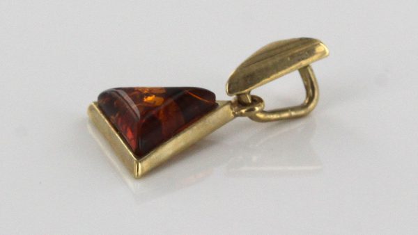 Italian Made Modern Elegant German Baltic Amber Pendant in 9ct solid Gold -GP0061 RRP£125!!!