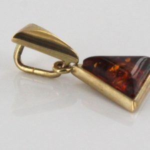 Italian Made Modern Elegant German Baltic Amber Pendant in 9ct solid Gold -GP0061 RRP£125!!!