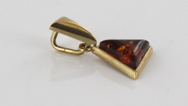 Italian Made Modern Elegant German Baltic Amber Pendant in 9ct solid Gold -GP0061 RRP£125!!!