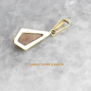 Italian Made Elegant German Amber Pendant in 9ct solid Gold -GP0064 RRP£125!!!