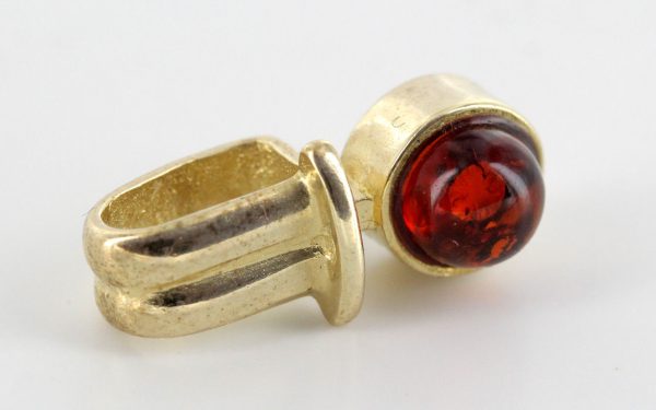 Italian Made Modern Elegant German Baltic Amber Pendant in 9ct Gold- GP0074 RRP£165!!!