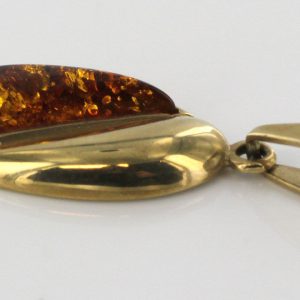 Italian Handmade Elegant Baltic Amber Pendant in 9ct solid Gold -GP0079 RRP£145!!!