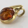Italian Handmade Elegant Modern Baltic Amber Pendant in 9ct Gold - GP0085 RRP£95!!!