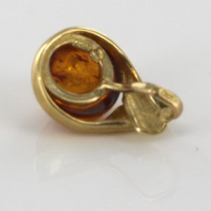 Italian Handmade Elegant Modern Baltic Amber Pendant in 9ct Gold - GP0085 RRP£95!!!