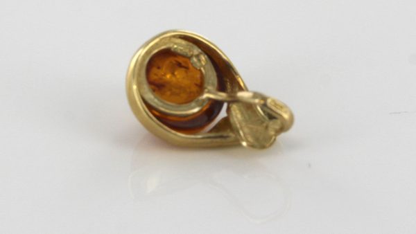 Italian Handmade Elegant Modern Baltic Amber Pendant in 9ct Gold - GP0085 RRP£95!!!