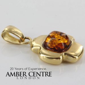 Italian Handmade Elegant German Baltic Amber Cross Pendant in 14ct Gold - GP0095 RRP£325!!!