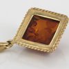 Italian Handmade Classic Elegant Baltic Amber Pendant in 9ct solid Gold - GP0097 RRP£175!!
