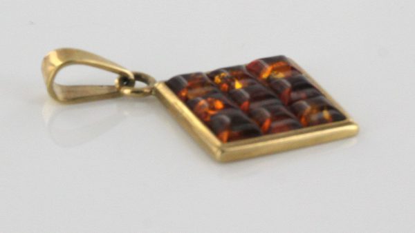 Italian Made Modern Elegant German Baltic Amber Pendant in 9ct Gold - GP0101 RRP£175!!!