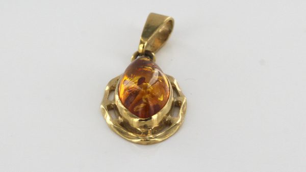 Italian Made Classic Elegant German Baltic Amber Pendant in 9ct solid Gold GP0102 RRP£145!!!
