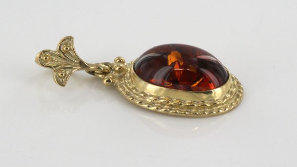 Italian Made Elegant German Baltic Amber Pendant in 9ct solid Gold -GP0104 RRP£145!!!