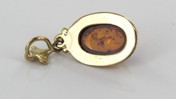 Italian Made Elegant German Baltic Amber Pendant in 9ct solid Gold -GP0104 RRP£145!!!