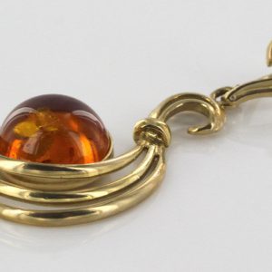 Italian Made Classic Elegant German Baltic Amber Pendant in 9ct Gold -GP0111 RRP£275!!!