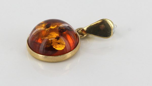 Italian Handmade Classic Elegant German Baltic Amber Pendant in 9ct solid Gold -GP0113 RRP£125!!