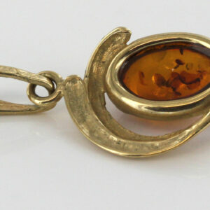 Italian Handmade Classic Elegant Baltic Amber Pendant in 9ct solid Gold GP0114 RRP£125!!!