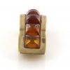 Italian Made Elegant Modern German Baltic Amber Pendant in 9ct Gold -GP0116 RRP£275!!!